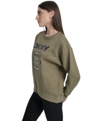 Women's Medallion-Logo Crewneck Sweatshirt