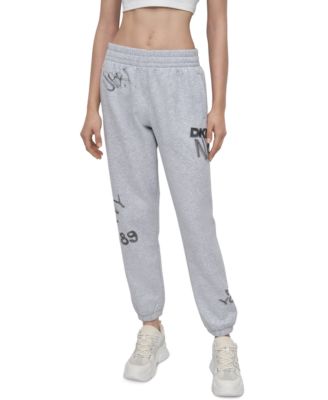 DKNY - Women's Graffiti Logo Cotton-Blend Joggers