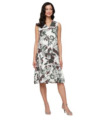 SL Fashions - Women's Printed Sleeveless Dress