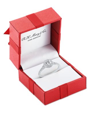 Diamond Halo Engagement Ring (1 ct. t.w.) in 14k White Gold or 14k Yellow Gold