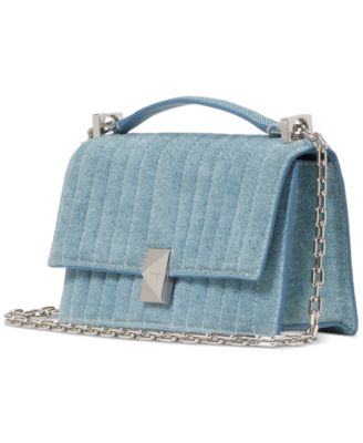 Deco Quilted Denim Mini Leather Crossbody
