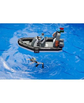 1/16 Police Boat with Rotating Beacon and Figurines by Bworld 62733