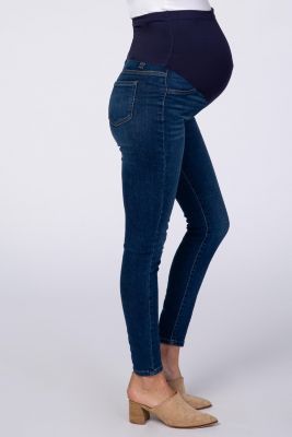 Maternity Navy Blue Skinny Jeans