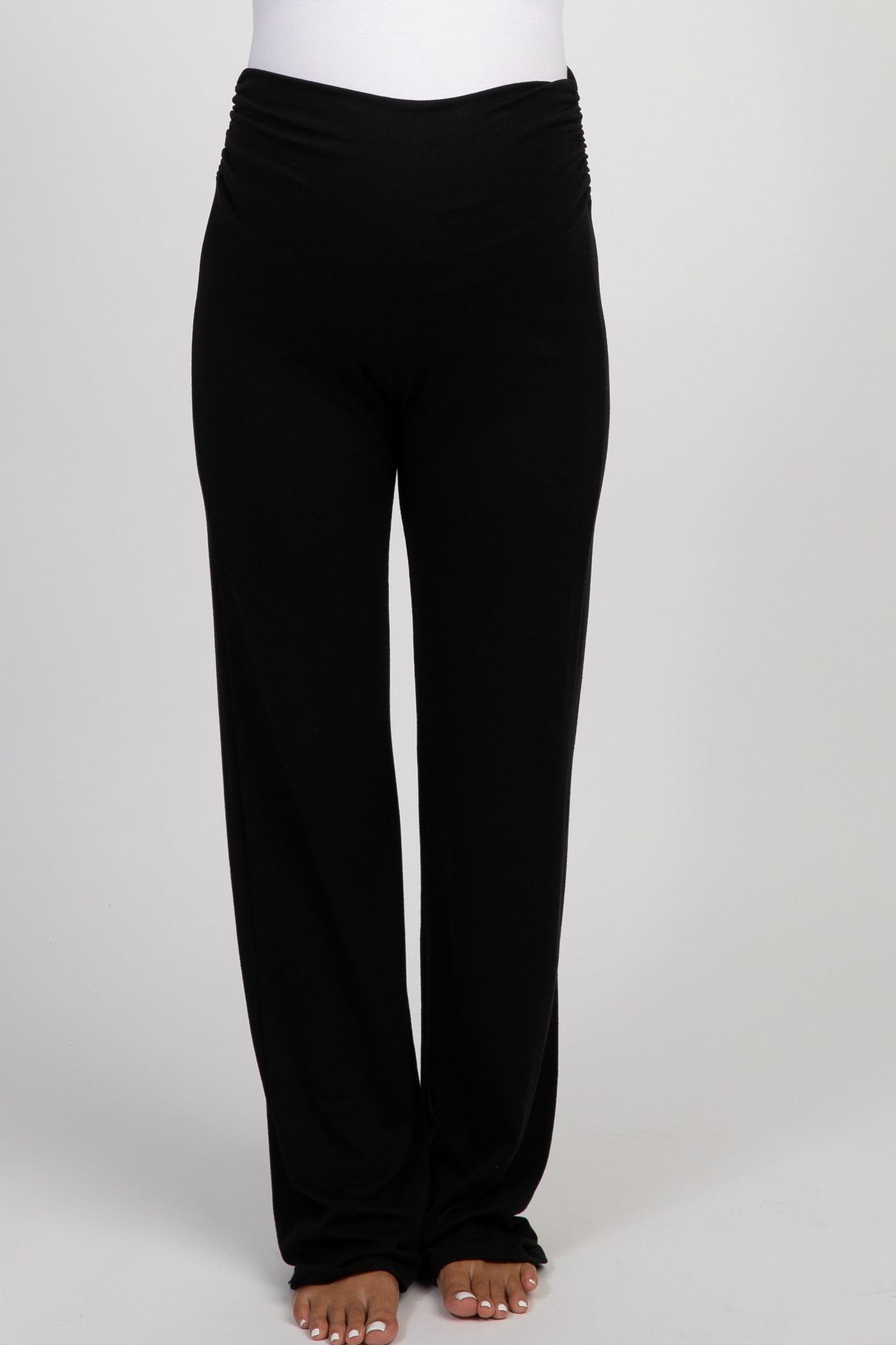 Women's Black Foldover Lounge Pants