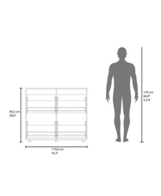 Nutrioso Tilt-Out Shoe Storage Cabinet with Multiple Compartments and Modern Desig, White