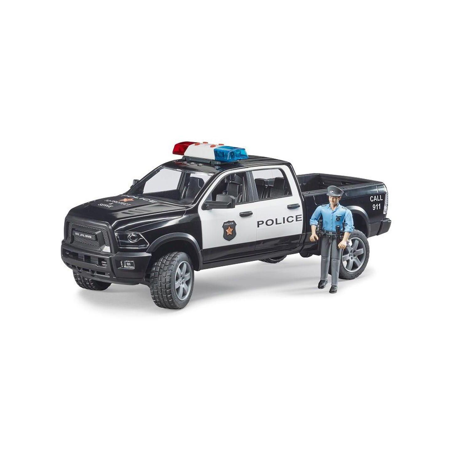 Детская игрушка Bruder 1/16 Scale Ram Police Pick-up Truck Light Module with Police Officer Figure — фото 1
