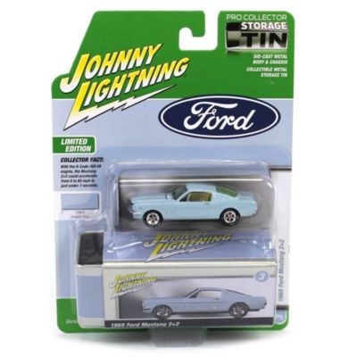 1/64 1965 Ford Mustang Fastback Blue Collector Tin
