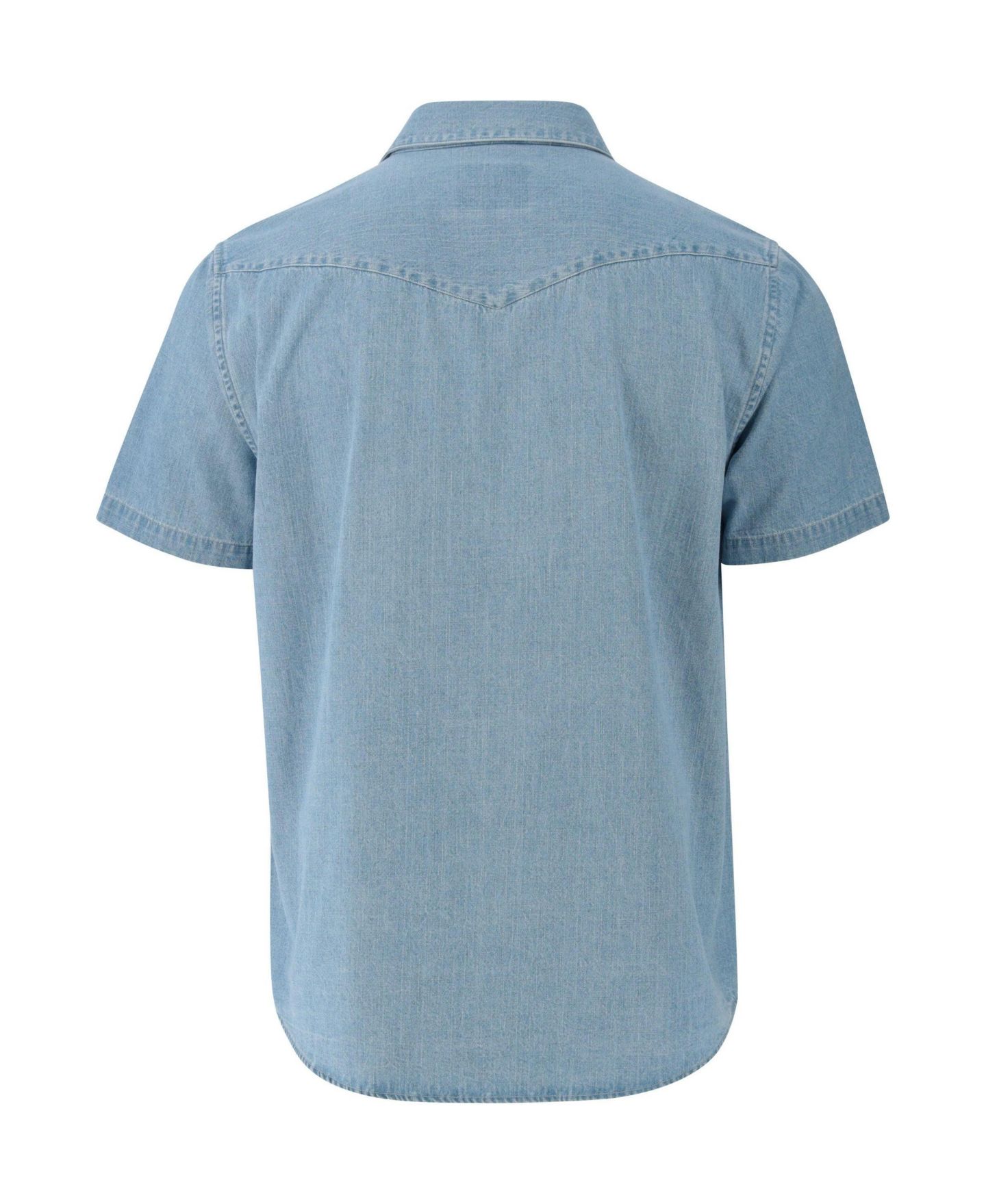 Мужская рубашка Thorogood Big & Tall Western Short Sleeve Snap Up, цвет: Выбеленный джинсовый — фото 3