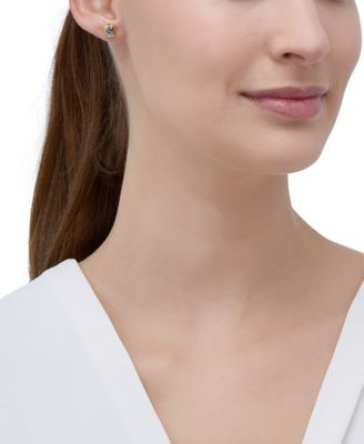 2-Pc. Set Swiss Blue Topaz Bezel Pendant Necklace & Matching Stud Earrings (1-3/4 ct. t.w.) in 14k Gold-Plated Sterling Silver