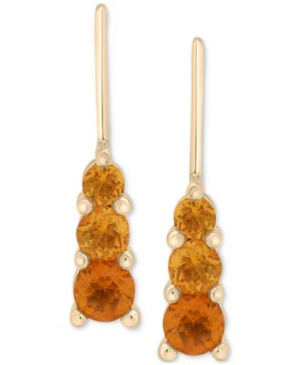 Citrine Graduated Drop Earrings (3/8 ct. t.w.) in 10k Yellow Gold
