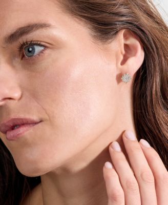 Diamond Halo Stud Earrings (1 ct. t.w.) in 14k Gold, White Gold or Rose Gold