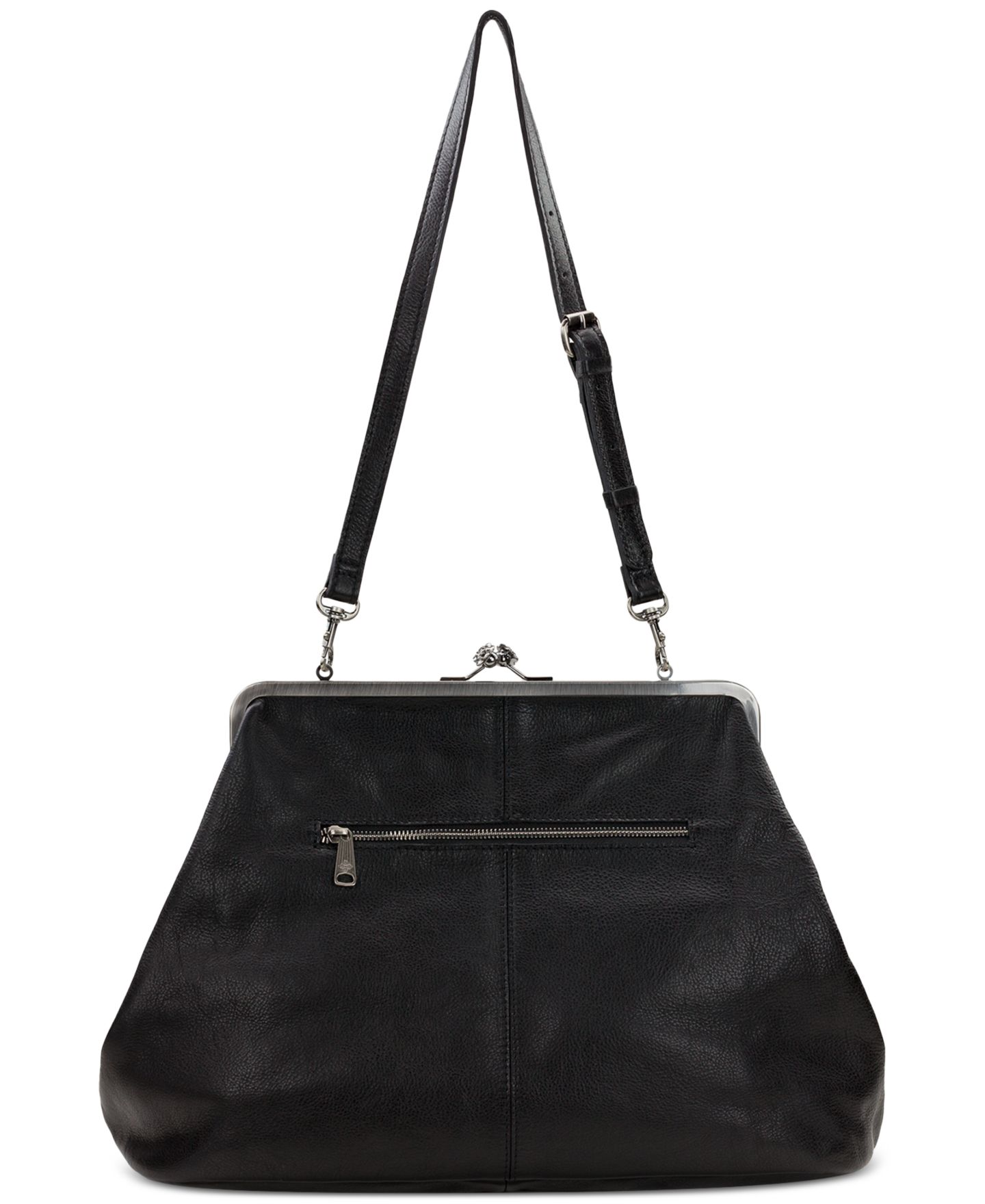 Женская сумка Patricia Nash Serafina Extra-Large Leather Kiss-Lock Frame, цвет: Чёрный — фото 2