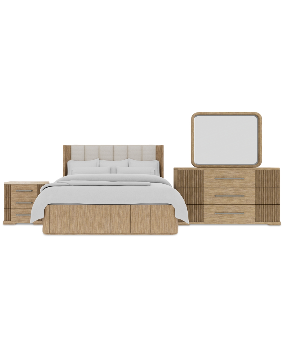 Macy's Frandlyn 3-pc. King Bedroom Set (storage Bed, Chest & Nightstand) In Brown