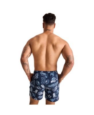 Men's 5.5" Navy Dallas Cowboys The Neon Lined Classic Swim Trunks