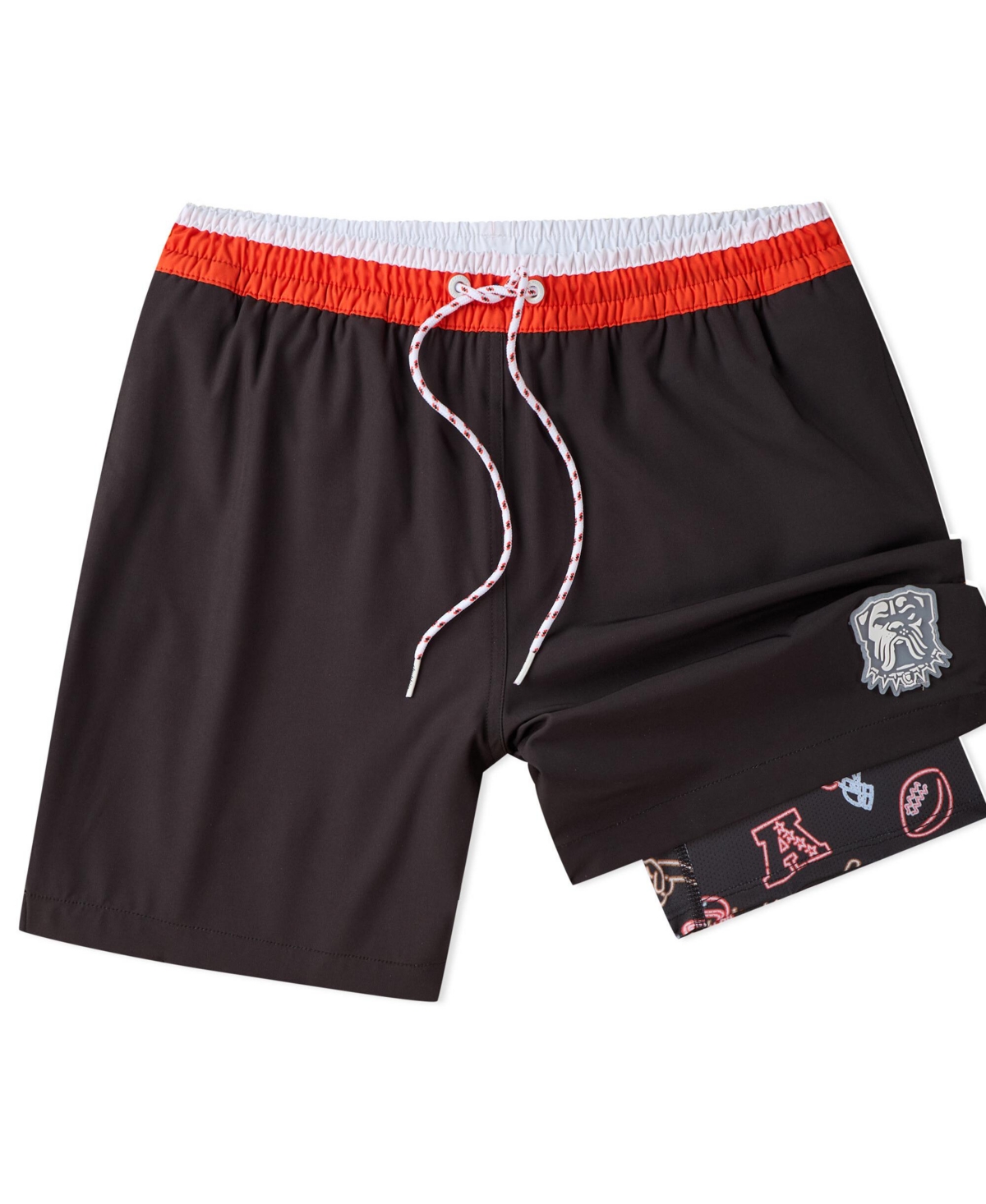 Men's 5.5" Brown Cleveland Browns Lined Classic Swim Trunks - Brown
