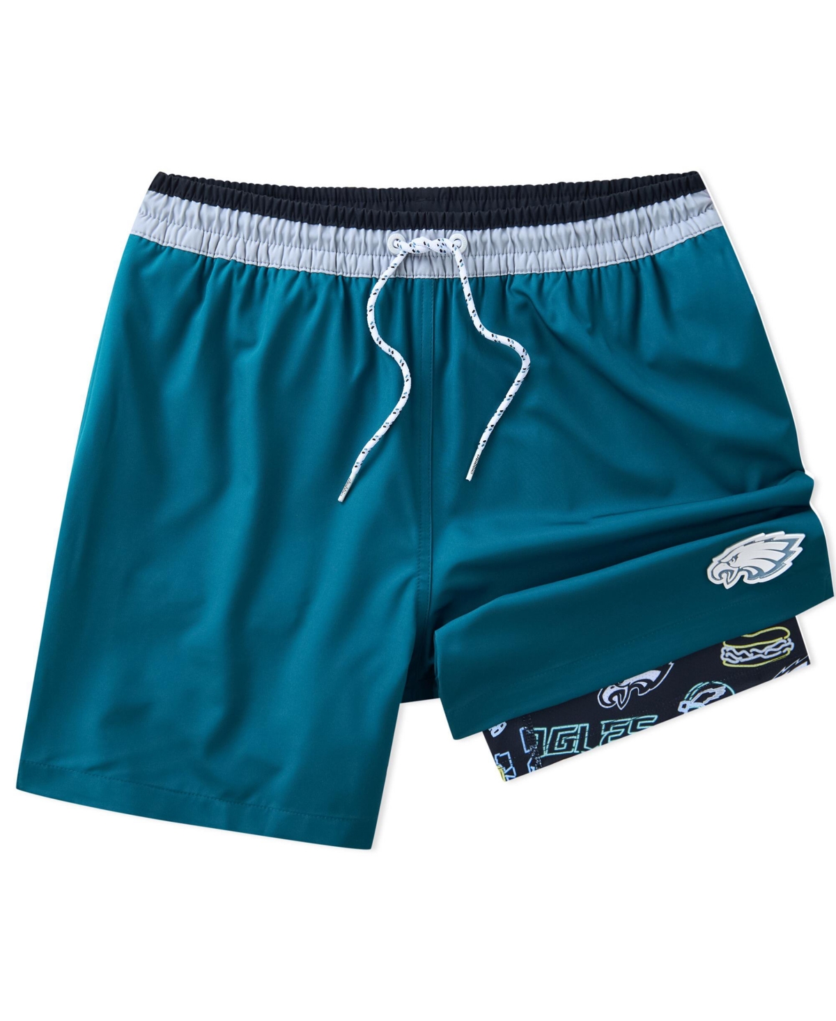 Men's 5.5" Teal Philadelphia Eagles Lined Classic Swim Trunks - Teal