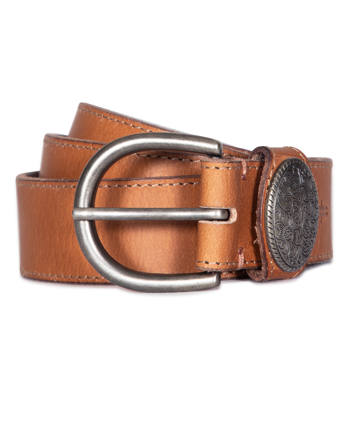 Women's Concho On Loop Belt - Beige