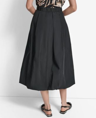 Women's Bubble-Hem A-Line Midi Skirt