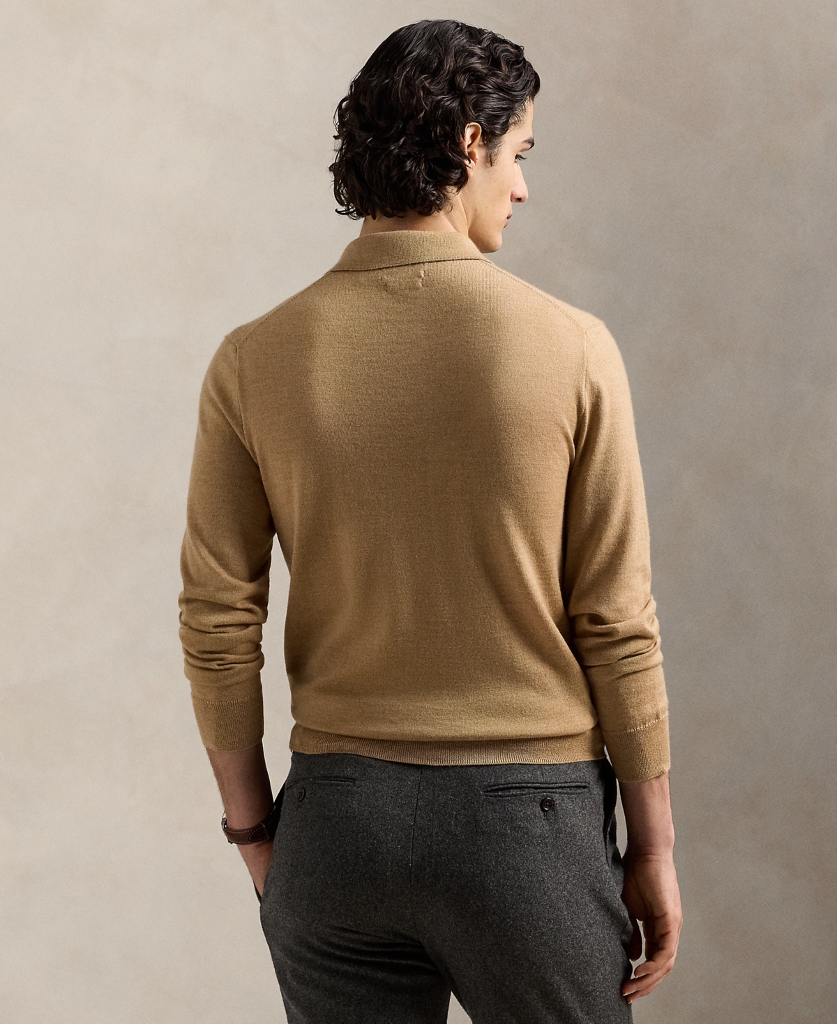 Polo Ralph Lauren Men's Wool Polo-Collar Sweater