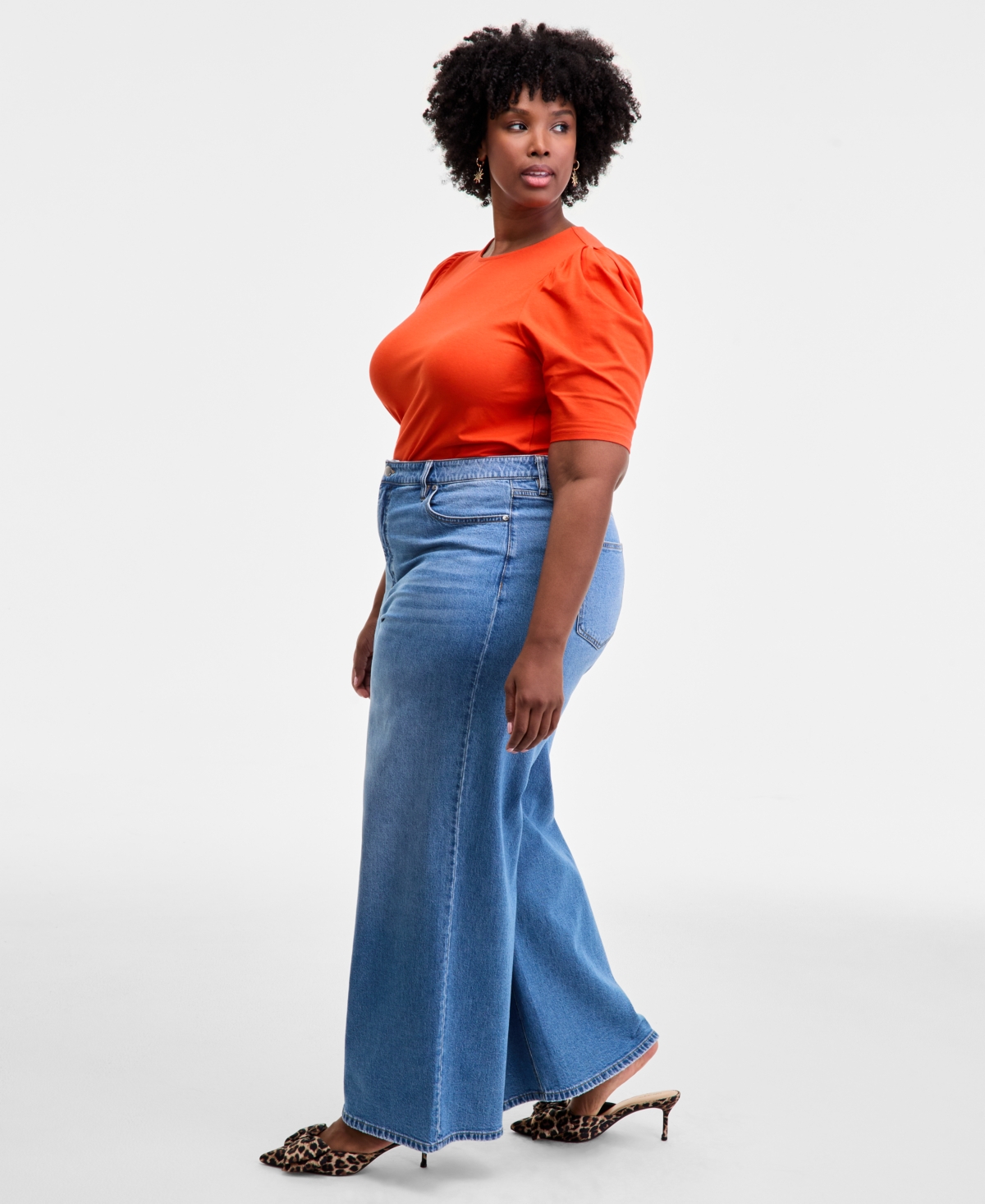 On 34th Trendy Plus Camden High-rise Wide-leg Jeans, Macy's Exclusive