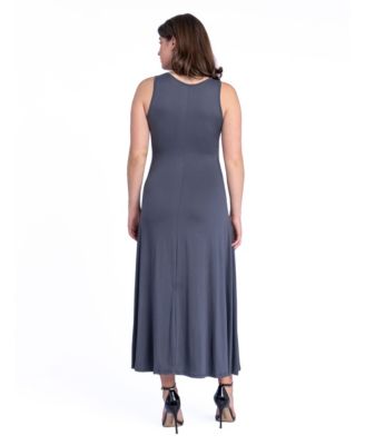 Petite Slim Fit A-Line Sleeveless Maxi Dress