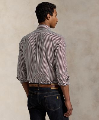 Men's Classic-Fit Striped Poplin Shirt