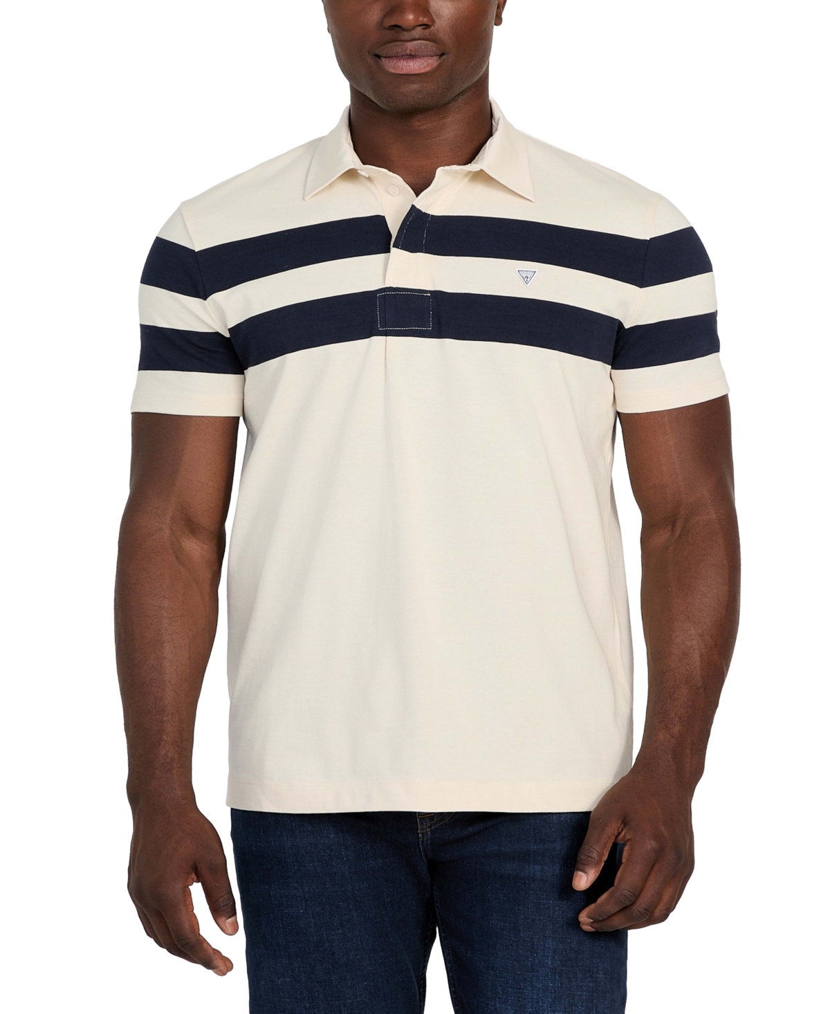 Men's Marina Stripe Polo Shirt - Marina Blue Stripes