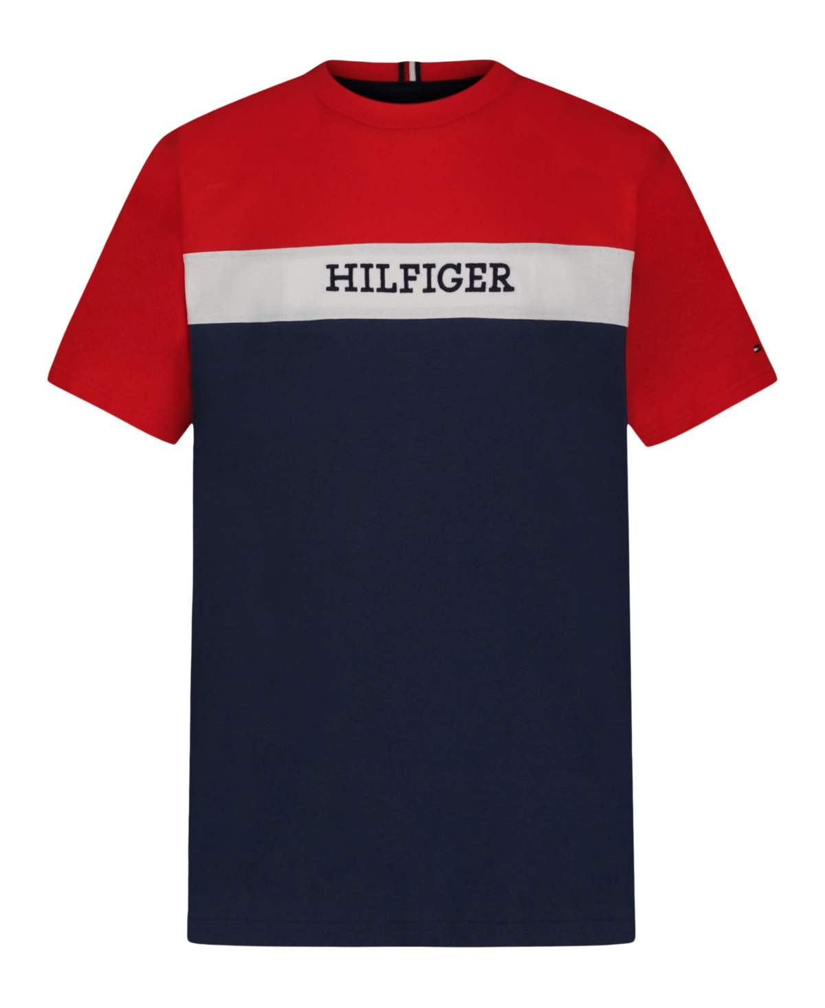 Tommy Hilfiger Big Boys Horizontal Short Sleeve T-shirt In Blue