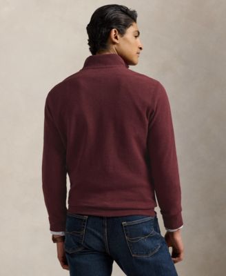 Men's Luxury Jersey Quarter-Zip Pullover Sweater