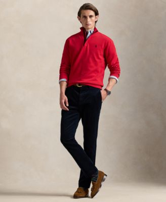 Men's Luxury Jersey Quarter-Zip Pullover Sweater