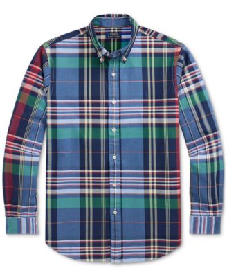 Men's Classic-Fit Plaid Oxford Shirt
