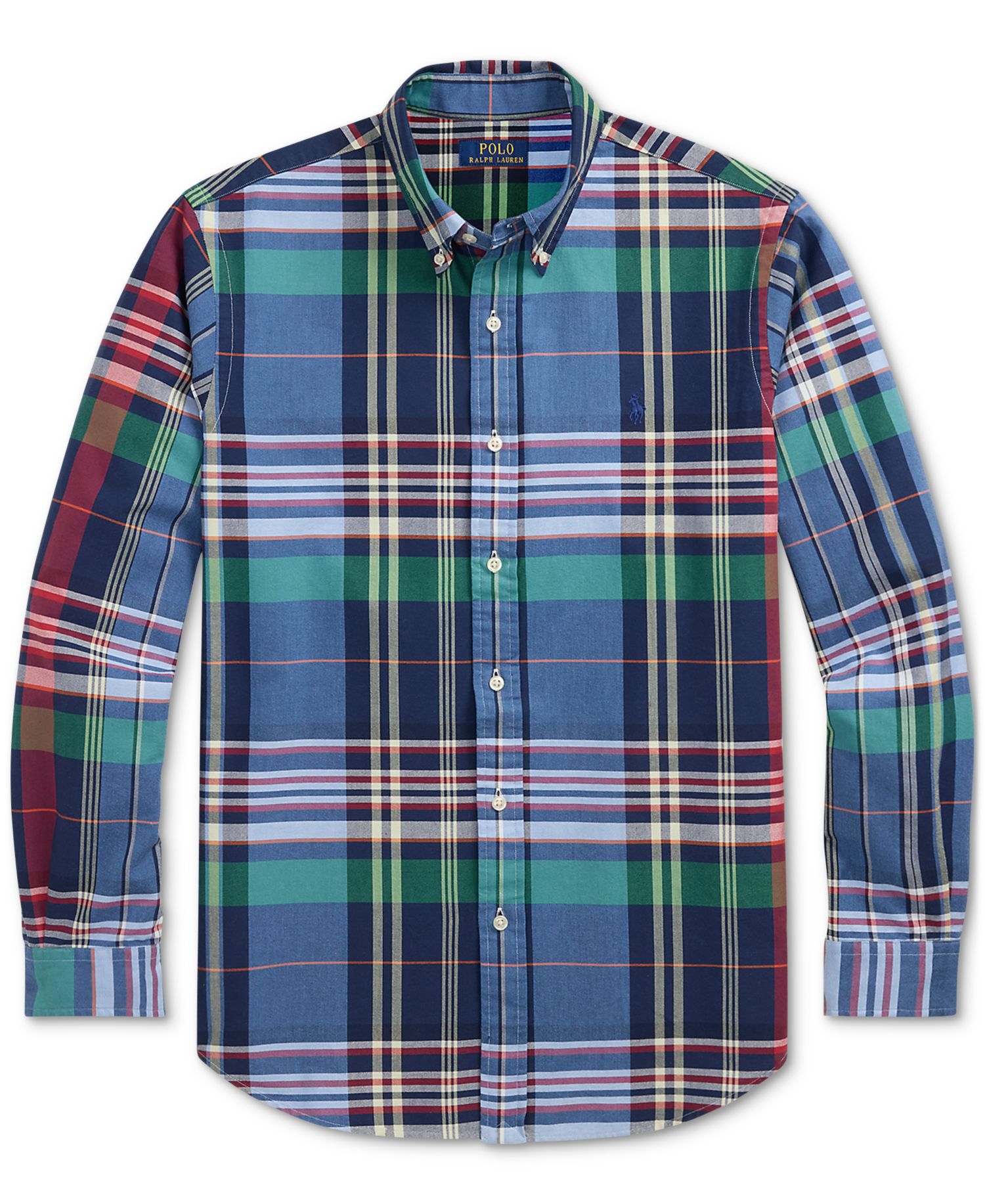 Men's Classic-Fit Plaid Oxford Shirt