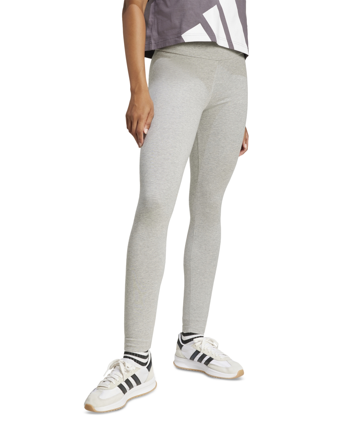 Adidas Originals Women's Essentials Big Logo Cotton Leggings In Gray