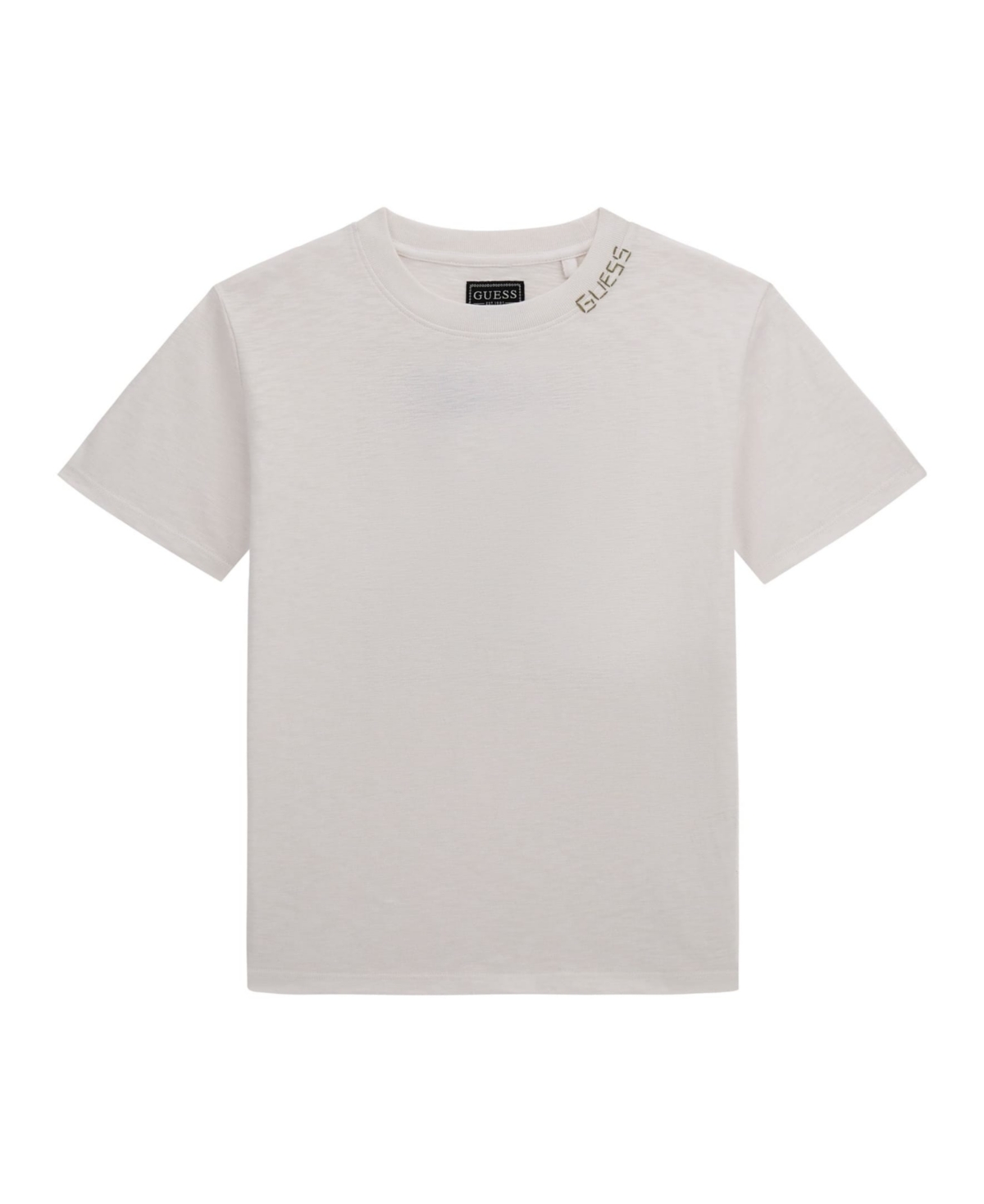 Guess Kids' Big Boys Slub Short Sleeve T-shirt In Nude