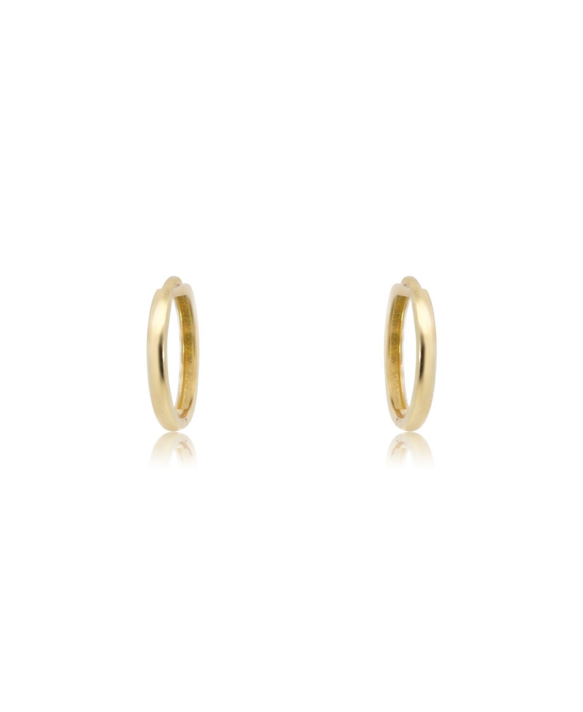 The Lovery Gold Huggie Hoop Earrings 14K Yellow Gold 13 x 2 millimeters