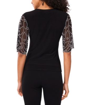 Women's V-Neck Short-Sleeve Top