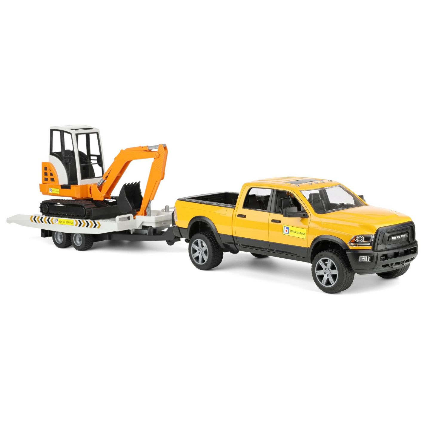 Детские игрушки Bruder 1/16 Ram Rental Service with Mini Excavator 2546 — фото 2