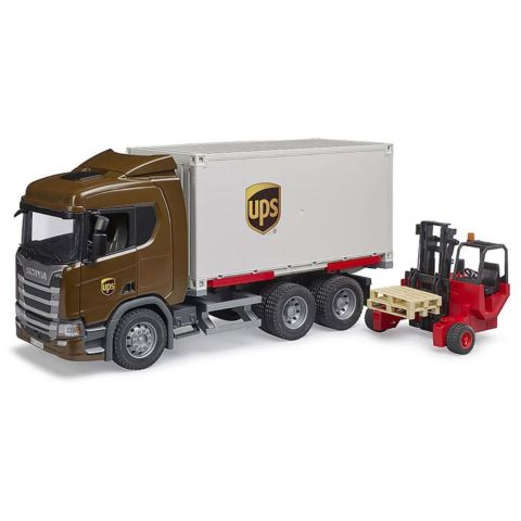 Детская игрушка Bruder 1:16 Scale UPS Logistics Super 560R with Forklift Toy Truck