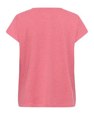 Embroidered Trim Cotton Linen Tee