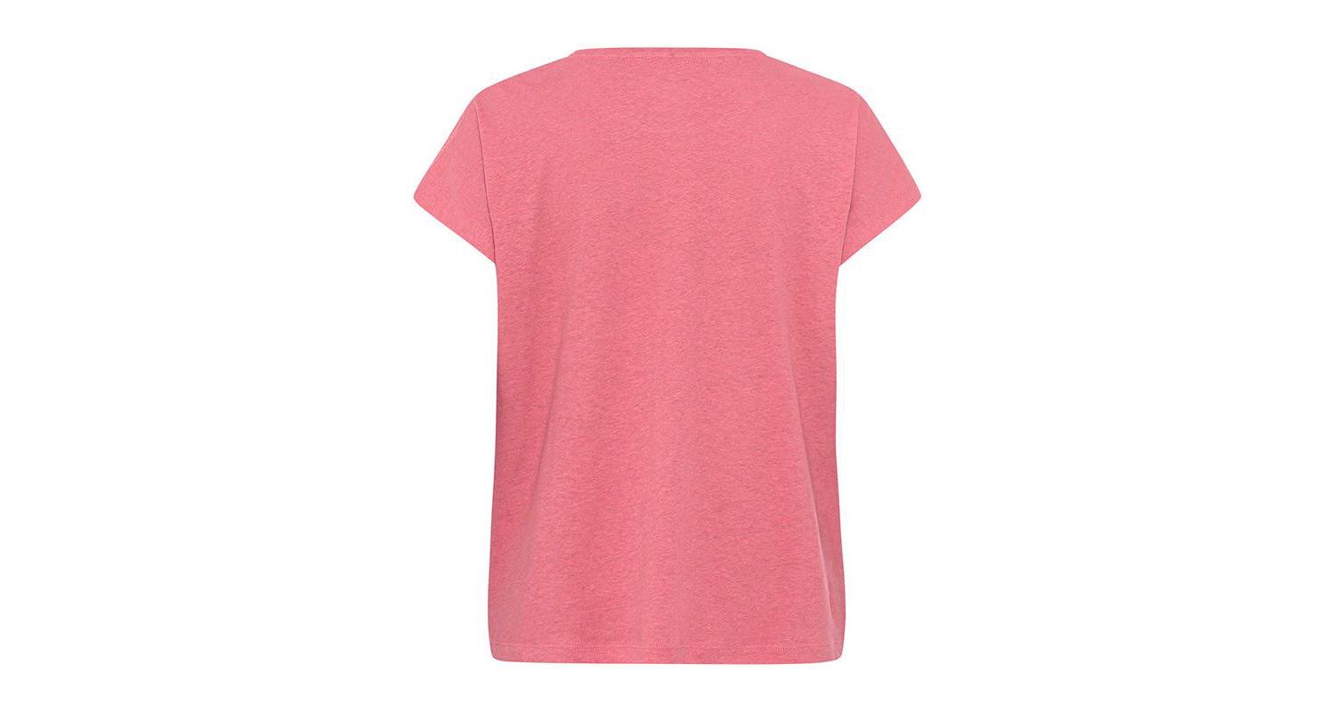 Embroidered Trim Cotton Linen Tee