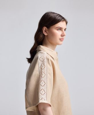 Women's Boxy Shirt with Lace