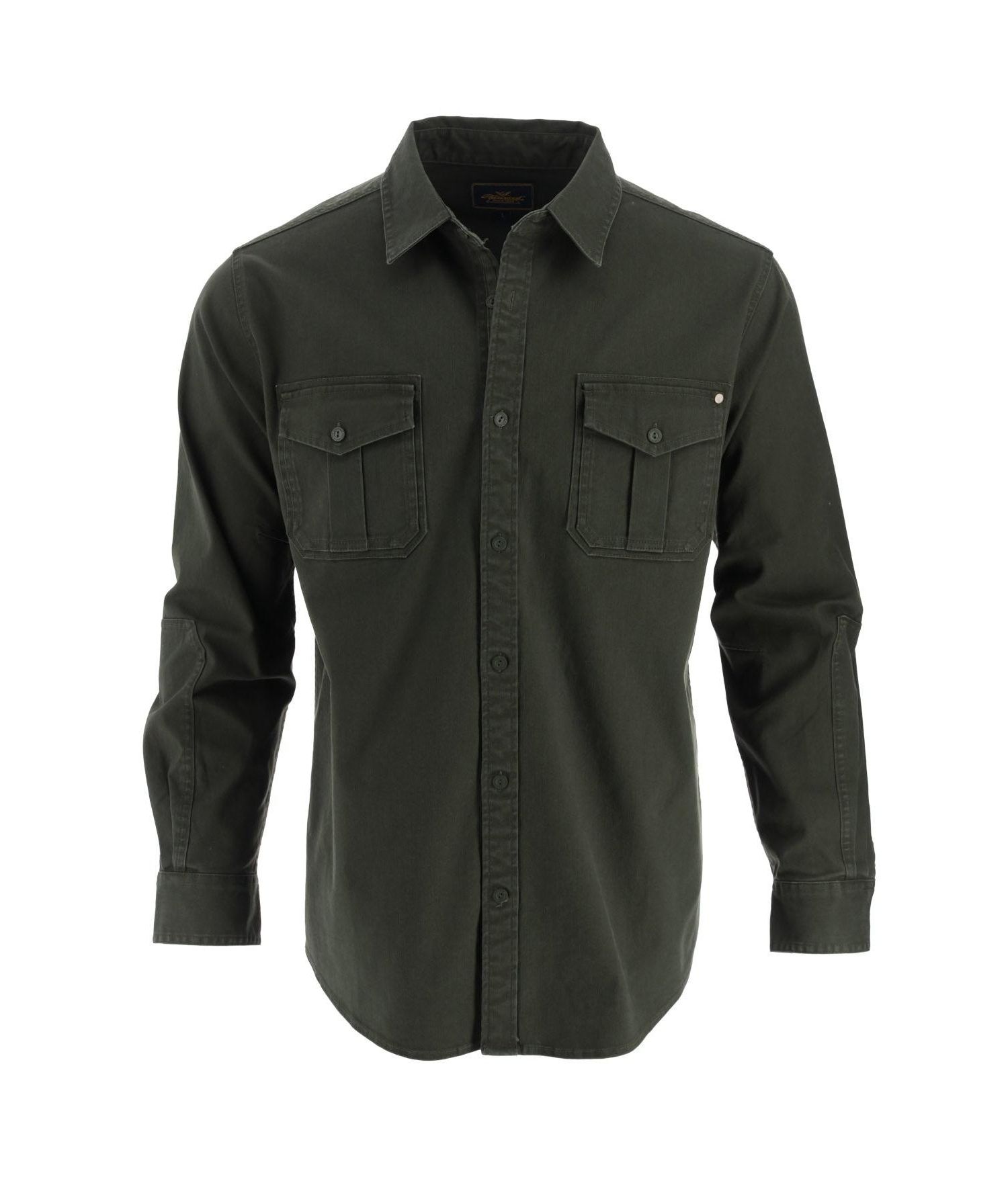 Men's Heavyweight Utility Stretch Long Sleeve Button Up Overshirt
