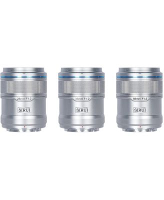 Sirui Sniper Series f/1.2 AF 3-Lens Kit for Sony E, Silver