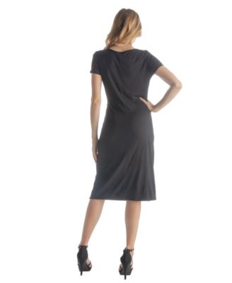 Petite Short Sleeve Knee Length Dress