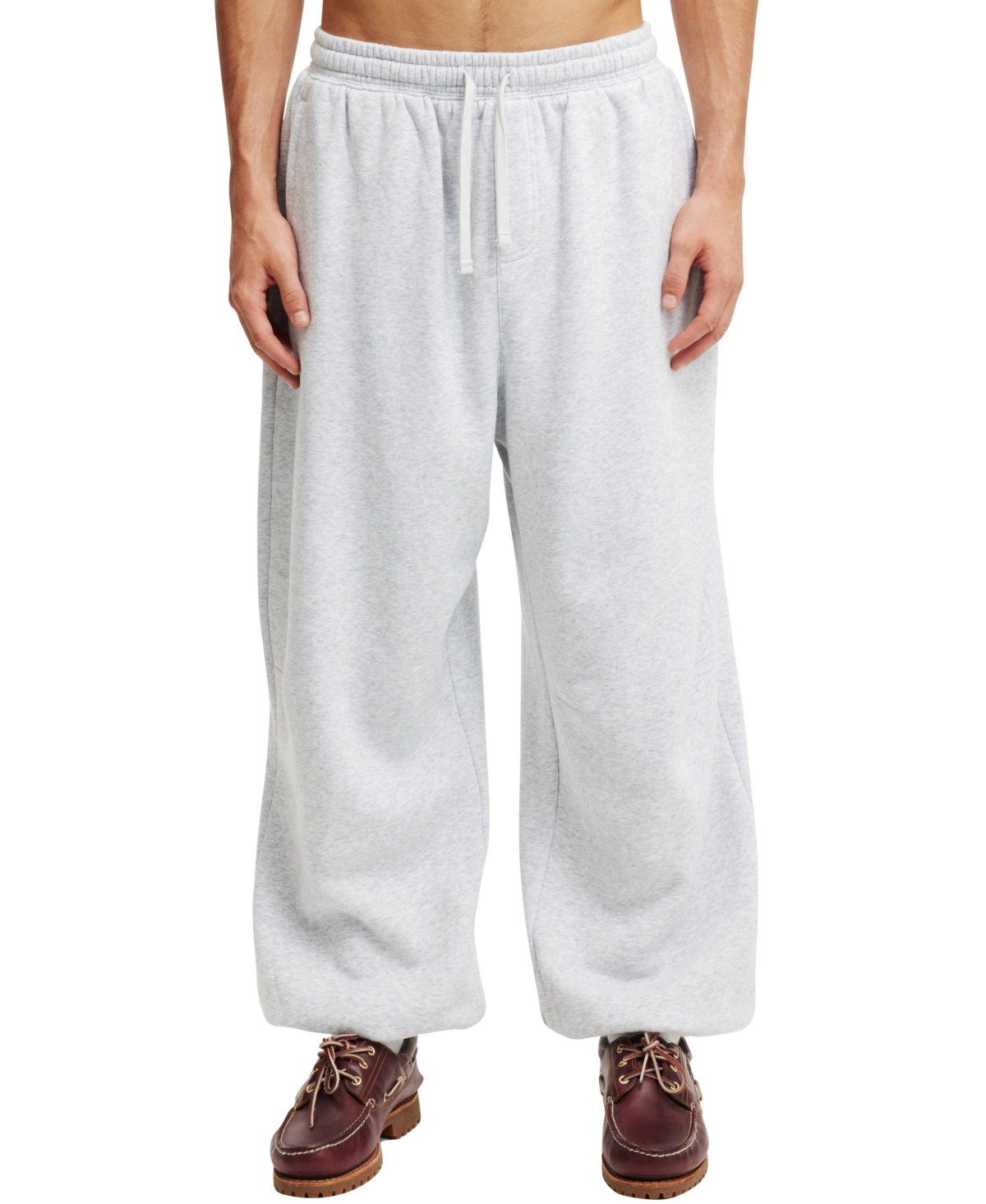 Men's Super Baggy Cuffed Track Pants - Gray marle