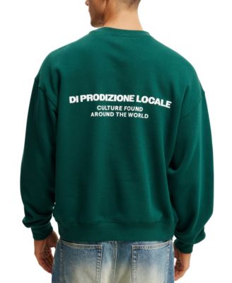 Men's Box Fit Graphic Crew Sweater