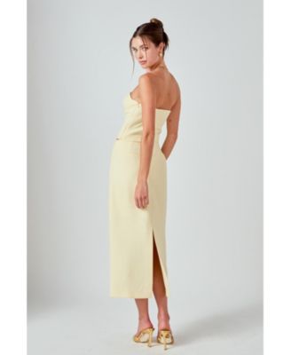 Women's Tweed Strapless Top