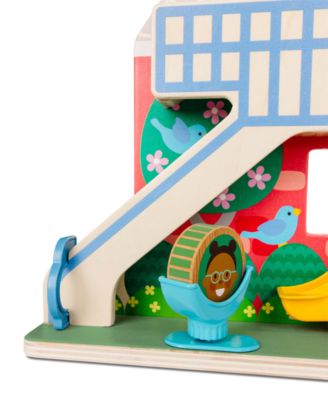 Go Tots Wooden Schoolyard Tumble with 3 Disks Piece Set