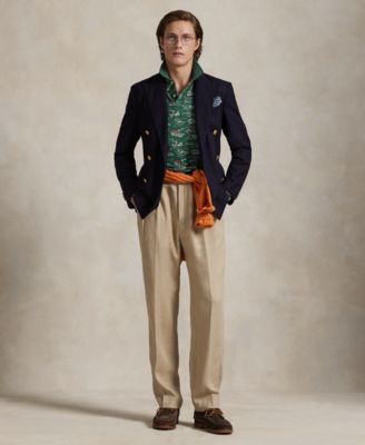 Men's Classic-Fit Scenic-Print Mesh Polo Shirt