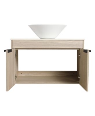 Streamdale 30" Modern Design Float Bathroom Vanity With Ceramic Basin Set